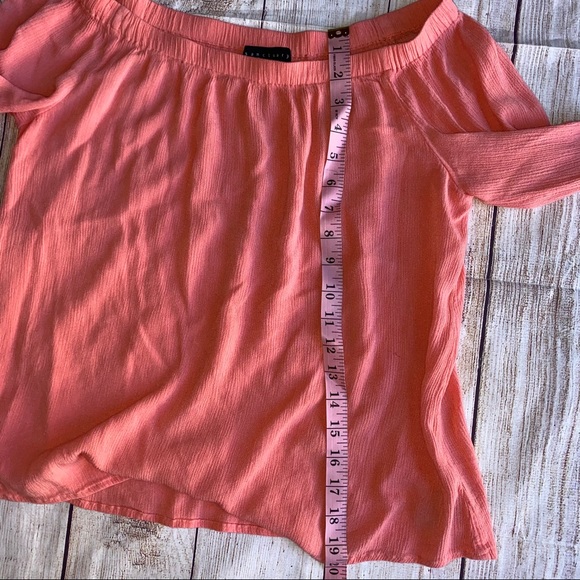 Sanctuary coral blouse top size medium Euc - Picture 6 of 8